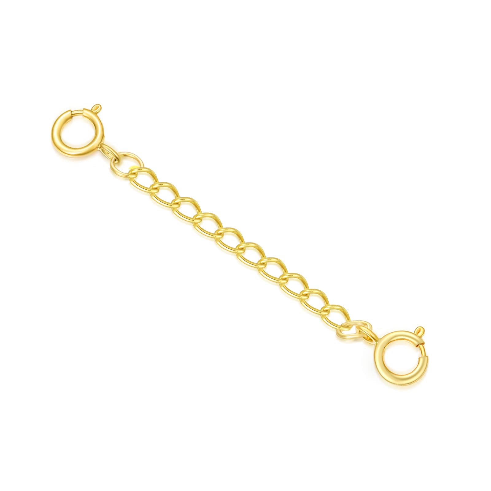 10k 14k Real Gold 1"/1.5"/2"/2.5"/3"/4"/5" Necklace Extender, Necklace Bracelet Extender Chain, Durable Gold Extender Chain, Adjustable Extension Chain for Necklace Bracelet Anklet