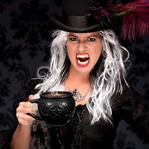 Hemoton Witch Cauldron Mug 3D Novelty Mug Gothic Tea Cup Porcelain Witch Coffee Mug Witchcraft Supplies/Novelty Halloween Gifts/Goth Cosplay Supplies