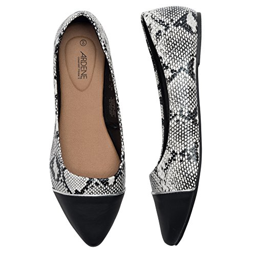 snakeskin flats