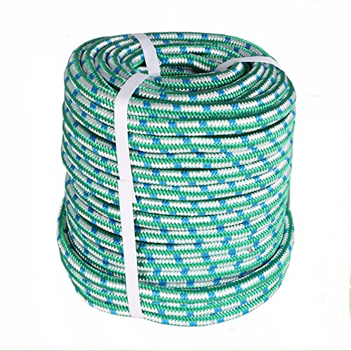 LABLT 16 Strand 1 2 inch Double Braided Polyester Rope, 150ft Arborist Bull Rope Lightweight Tree Rope High Strength Rigging Rope Heavy Duty Thick Rope for Camping Swings