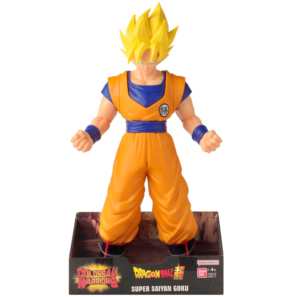 Bandai - Dragon Ball Super - Giant Figure Super Saiyan Goku - Jumbo Collectible Figure - Official Dragon Ball Licence - Goku Statue 40 cm for Playing and Displaying - Toy for Children from 4 Years