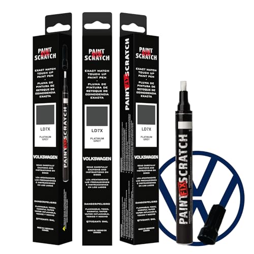 Image of Paint Scratch FixExact Touch Up Paint For Volkswagen Platinum Grey Metallic LD7X, Car Paint Pen, Auto Marker For Scratches, Fixed Keyed Car And Stone Chips, Manufacturer Exact Color Code Match (VW - Platinum Grey Metallic - LD7X)