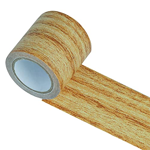 Rbenxia 1 Roll 15 Feet Repair Tape Patch Wood Textured Grain High Adhesive Repair Tape for Furniture Floor Beautification and Home Decoration (Golden Camel Oak) Rbenxia 1 Roll 15 Feet Repair Tape Patch Wood Textured Grain High Adhesive Repair Tape for Furniture Floor Beautification and Home Decoration (Golden Camel Oak)