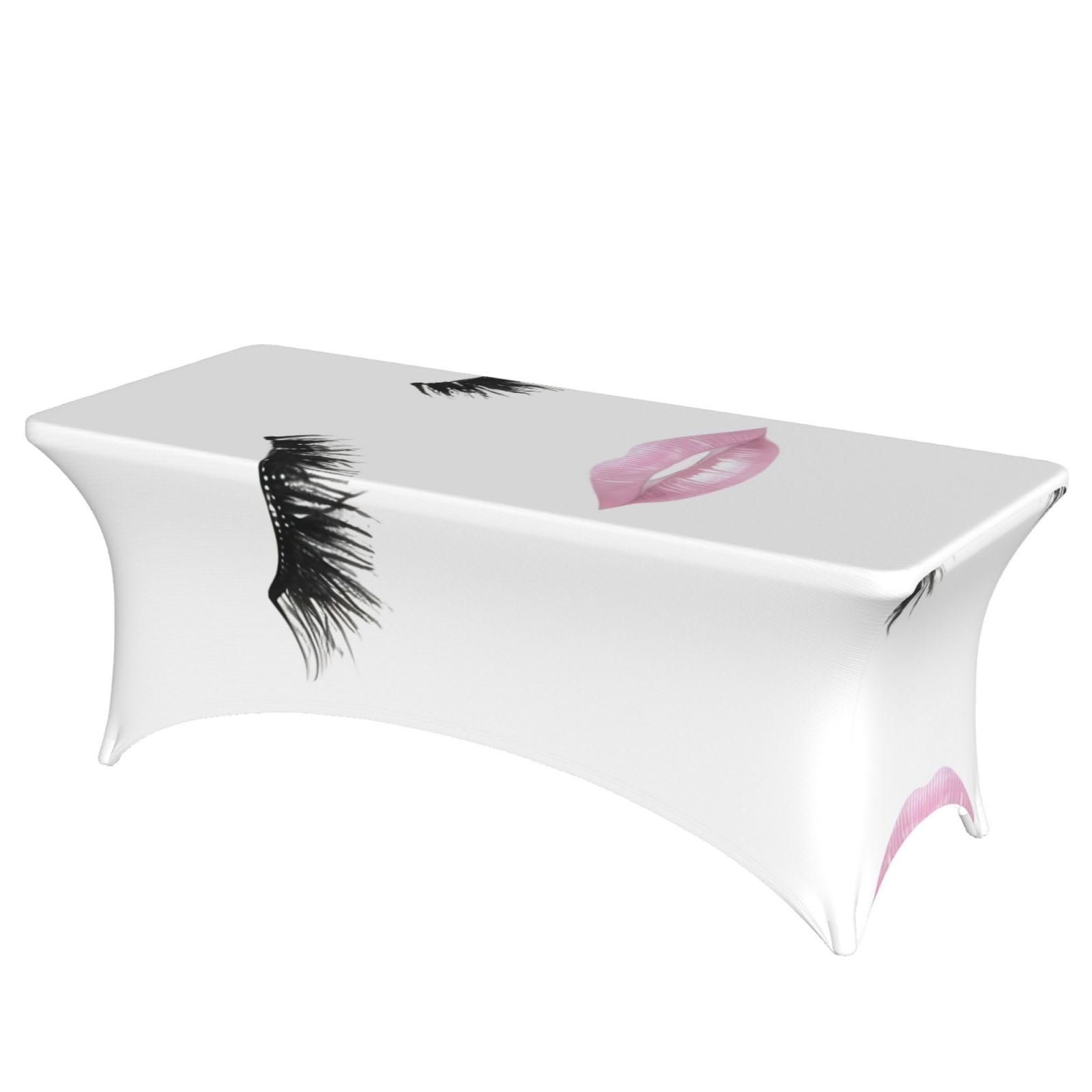 Nappe de table extensible anti-plis en élasthanne imprimé blanc pour fête et repas