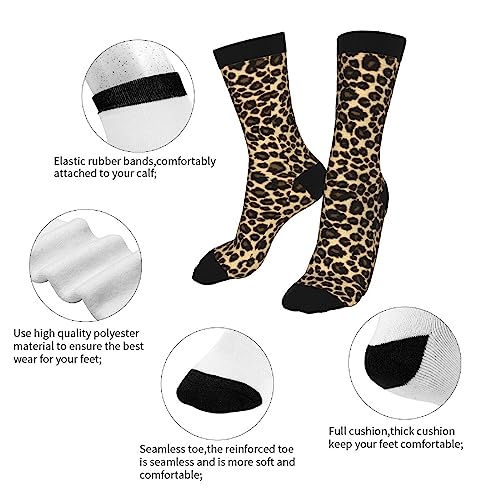 Unisex Fun Novelty Crazy Crew Socks Animal Leopard Print Dress Socks #TOP5
