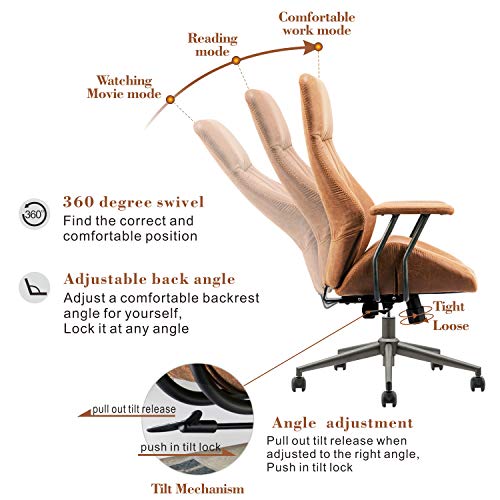 Ovios B08D37BC93 Computer Office Chair,Modern Ergonomic Desk Chair,High Back Suede Fabric Desk Chair thumb #4