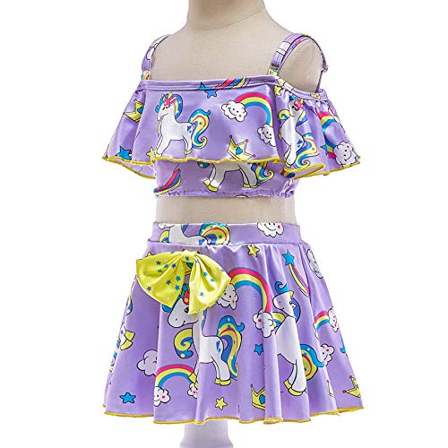 Dressy Daisy Unicorn Swimsuit Bathing Suit Swimwear 2 Piece Tankini with Swim Dress for Girls3