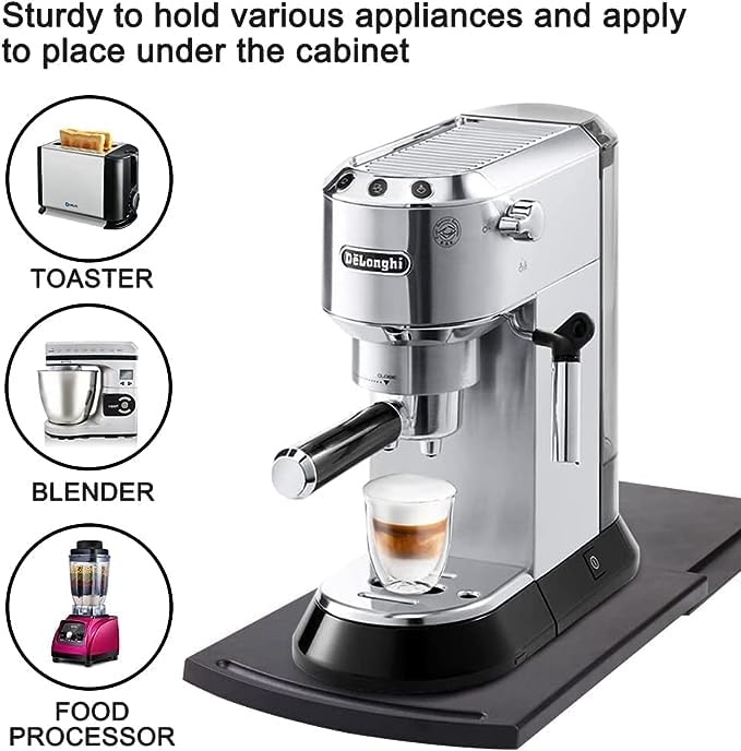 Schuiflade voor koffiezetapparaat, keukenapparaat Bewegende caddy Aanrechtschuif voor luchtfriteuse, blender, mixer