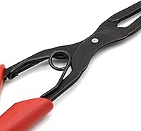 Vista 8 de Alicates de fibra óptica, mango antideslizante de goma resistente al desgaste, alicates de fibra de nariz larga, cabeza de acero de fuerza