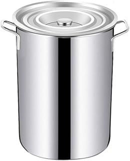 Garnek do gotowania indukcyjnego ze stali nierdzewnej, garnek o dużej pojemności, garnek z pokrywką - odpowiedni do różnych źródeł ciepła (rozmiar: 34,5 * 50 cm (46 l)) (25 * 40 cm (19 l))