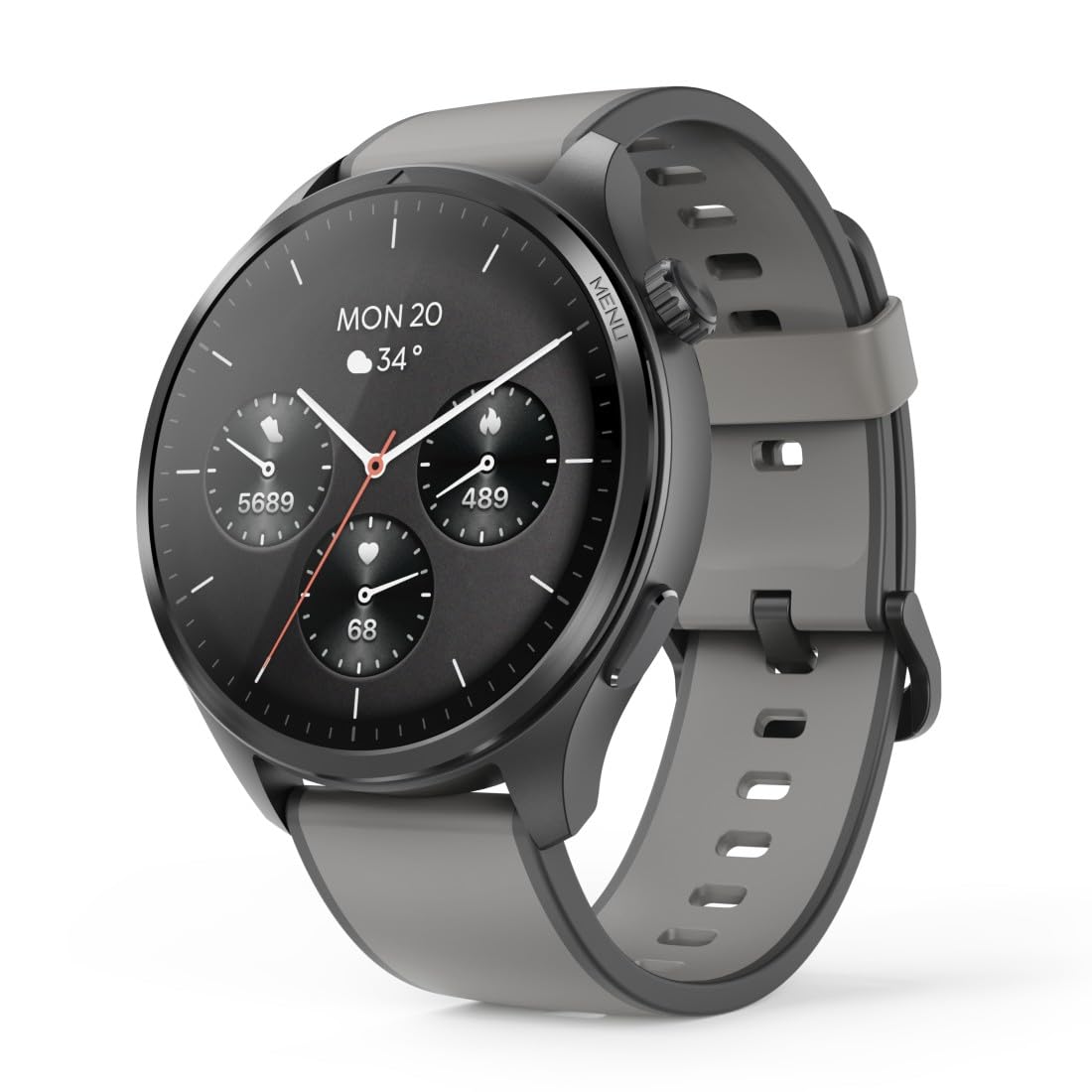 Hama Smartwatch (Musikspeicher, AMOLED Farbdisplay 1,43“ Panda Glass, GPS, Telefonfunktion, wasserdicht, WhatsApp, Sprachassistent, Schlaftracker, 110 Sportmodi, Schrittzähler, Pulsmesser etc) schwarz