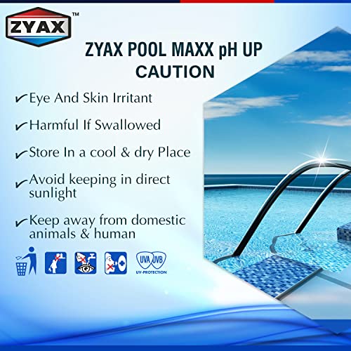 Image of ZYAX Pool MAXX PH UP | Raises Low Ph Reduces Eye Irritation from Pool Water Guards Against Corrosion Preserves Swimming Pool and Equipment Increase Chlorine Effectiveness | 5 KG