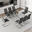 71'' Silver Table + Darkgrey Chairs