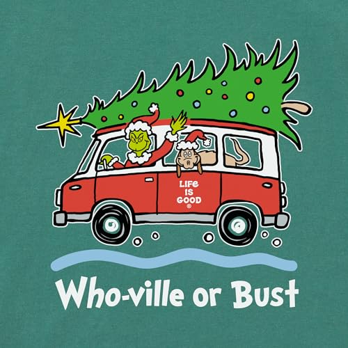 Life is Good Grinch and Max Who-Ville Or Bust Cotton Tee, Shortsleeve Graphic Crew Neck T-Shirt2