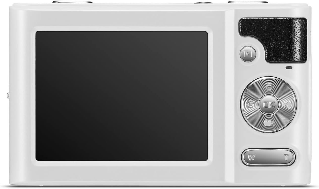 altruewit 48mp 4k white digital camera for kidsteens mini students camera compact video camera portable beginner childrens photo camera with macro mo