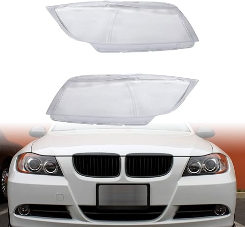 Miniatura 7 de Astra Depot Compatible con 2005-2011 BMW Serie 3 E90 E91 Sedan Wagon xenon faro delantero izquierdo derecho transparente cubierta de lente de faro