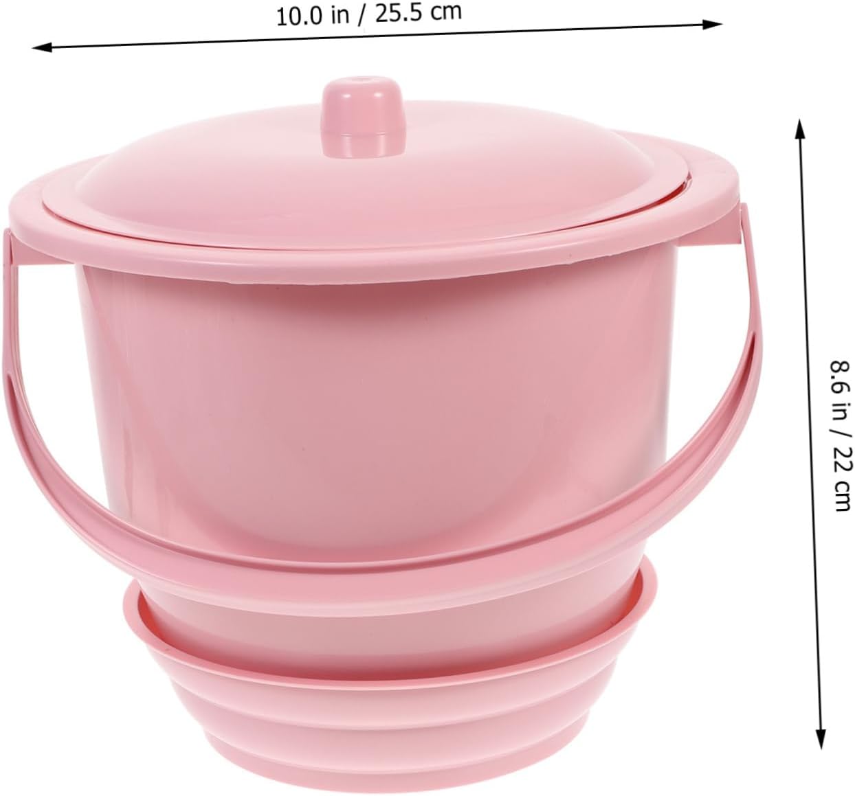 1Pc Thickened Handheld Urinal Pail with Lid Portable Spittoon for Home Use Chamber Pot for Adults Easy to Carry Bucket
