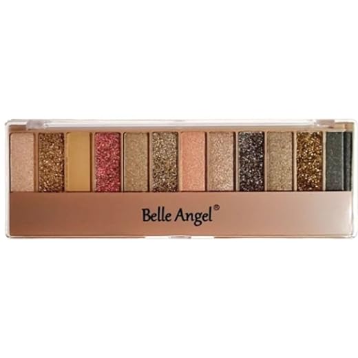 B ANGEL PALETA SOMBRA+GLITTER 12 CORES B146