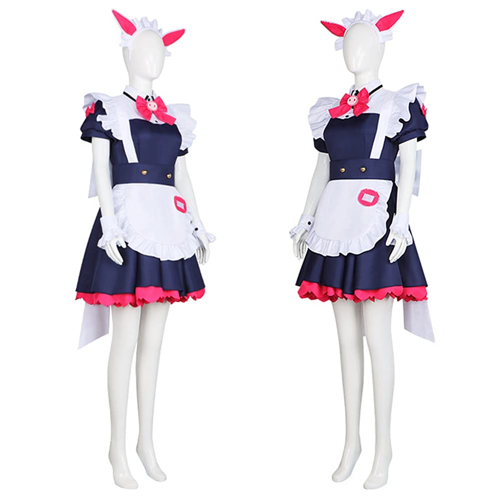 Charous Anime Akiba Maid War Cosplay Wahira Nagomi Kostüm, Lolita Dienstmädchen-Rock, Anzug für Mottoparty, Cosplay