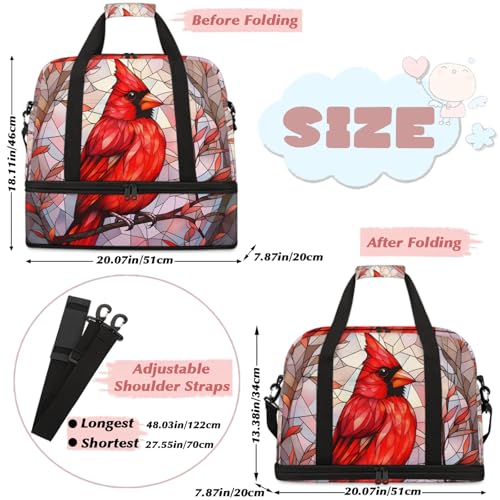 Large Weekender Overnight Bags Animal Abstract Bird Travel Duffel Bag for Women Men Gym Bag With Shoe Compartment Foldie Travel Tote Bag Carry On Personal Item Bag for Travel Gym Sports2