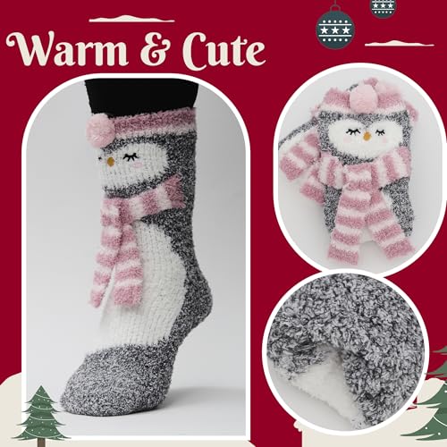 Image of Snoozies Fuzzy Funny Socks for Women, Christmas Sock 1 Pair, Cozy Winter Holiday