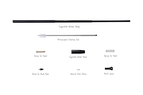 Miniatura 5 de Soporte largo para cigarrillos para mujer, extensible y funcional como filtros de cigarrillos, se adapta a Capri y otros cigarrillos superdelgados