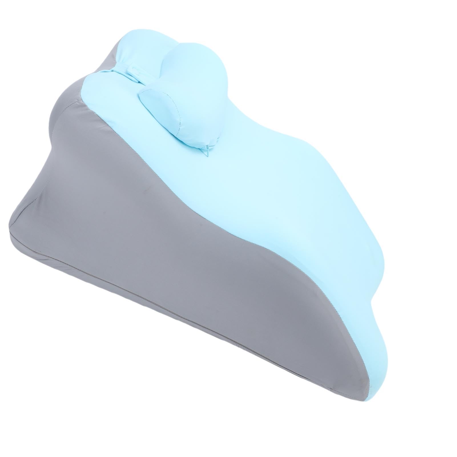 Cuscino di Supporto per la Schiena Design Curvo 3D, Supporto Mirato per L'allineamento della Colonna Vertebrale, Migliora il Comfort per L'uso Quotidiano, Cuscino di Grandi Dimensioni (blu