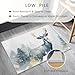 Elk Forest Rug Small, Washable 2x3 Throw Rug for Entryway, Wildlife Rustic Hunting Patterned Indoor Door Mat, Deer Decor for Home, Bedroom, Soft Non Slip Thin Design LR234