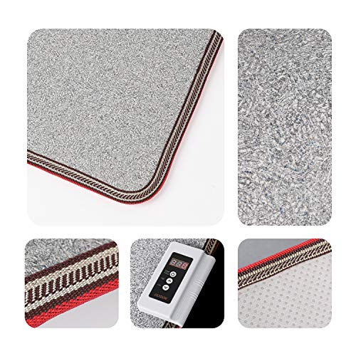OLYDON Heated Floor Mat - Waterproof Under Rug - Heater Electric Carpet House Area Warmer for Home