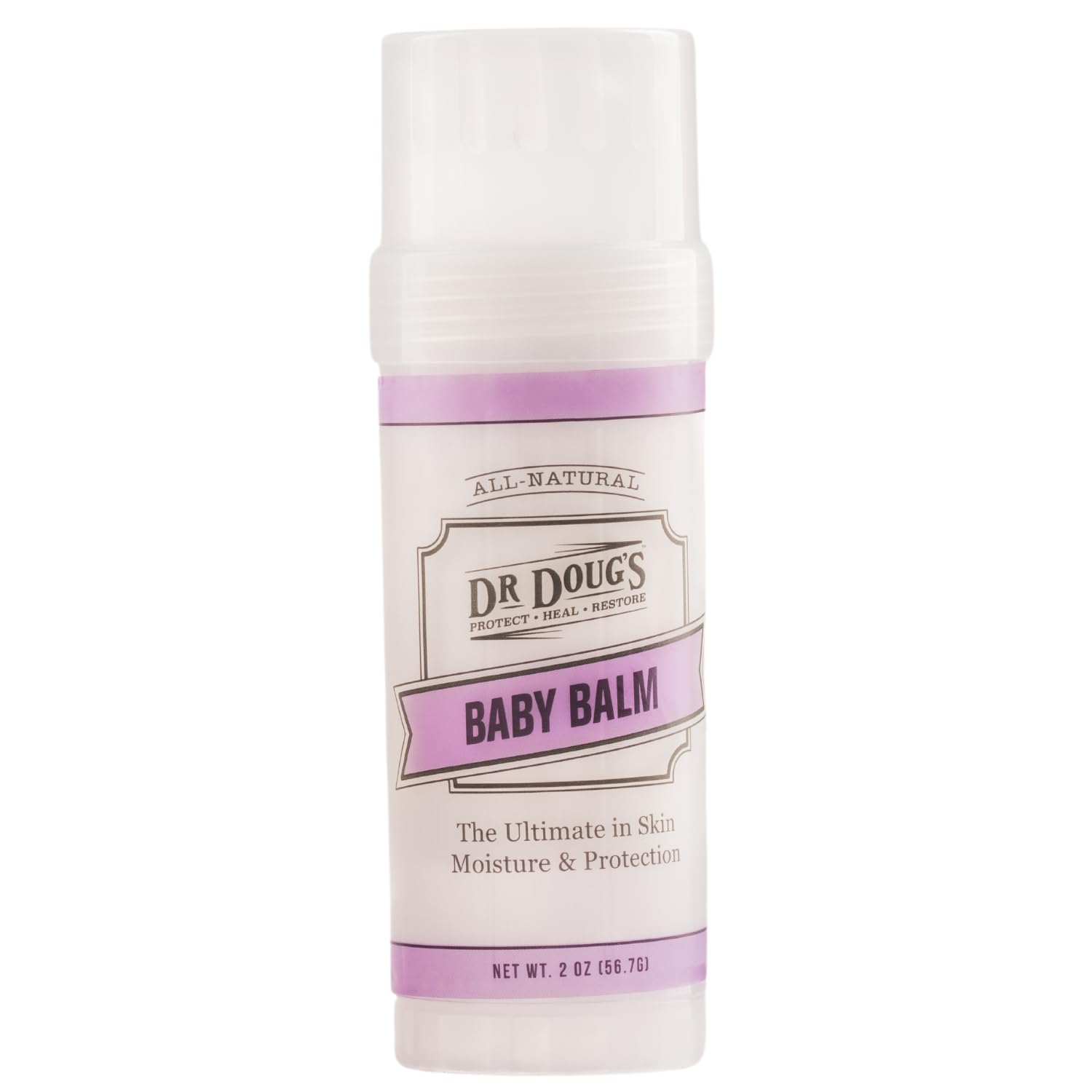 Dr. Doug's Baby Balm (Large Twist up, 2 oz) Gentle Organic Moisturizing Skin Care for Baby's Sensitive Skin with Natural Zinc Oxide for Sun Protection