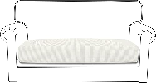 Vista 435 de Easy-Going - Funda de cojín elástica para sofá, funda de cojín protectora para asiento de sofá, suave, flexible con parte inferior elástica