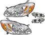 Aftermarket Auto Parts APA Replacement Headlight Lamp 2003 2004 Corolla CE LE Sedan with Bulb Passenger and Driver Pair Set TO2503139 TO2502139 8111002190 8115002200