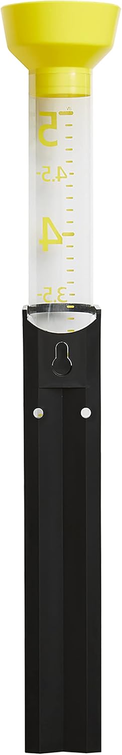 Taylor Big and Bold Wall Thermometer, 13.25 inch, Black and Taylor 5 Inch Capacity Jumbo JR Rain Gauge, Yellow