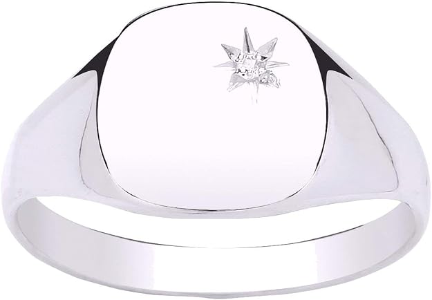 Anello sigillo in Argento con Iniziale - Lettera - Chevalier