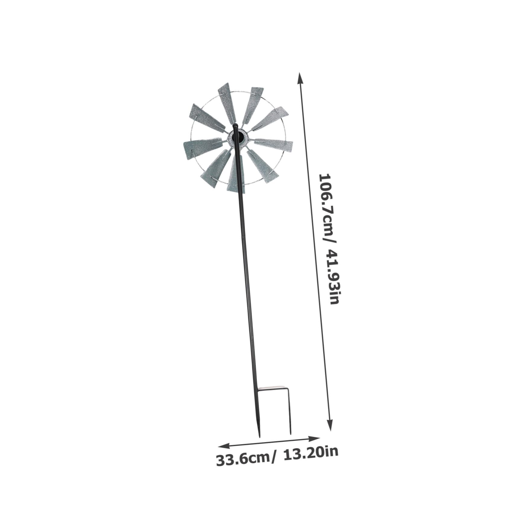 Girandola Vento da Giardino in Ferro, Design Rotante Decorativo | Prato e Area Esterna, Stile Creativo a Struttura Semplice, Oggetto Ornamentale da Cortile