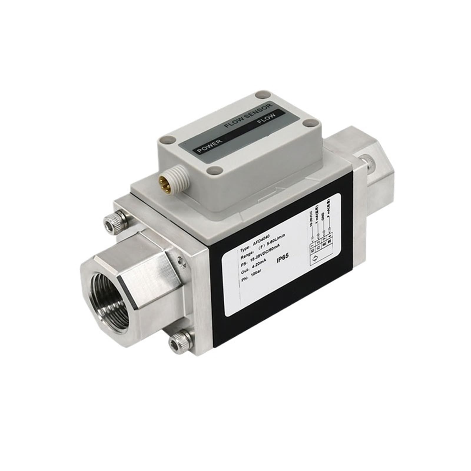 QfUxYYSLD AFD4020 (2-16L/min) Vortex Flowmeter(Yellow)