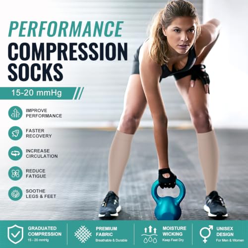 Image of 3 Pack Medical Compression Sock-Compression Sock For Women and Men Circulation -Best for Running,Nursing,Athletic Sports