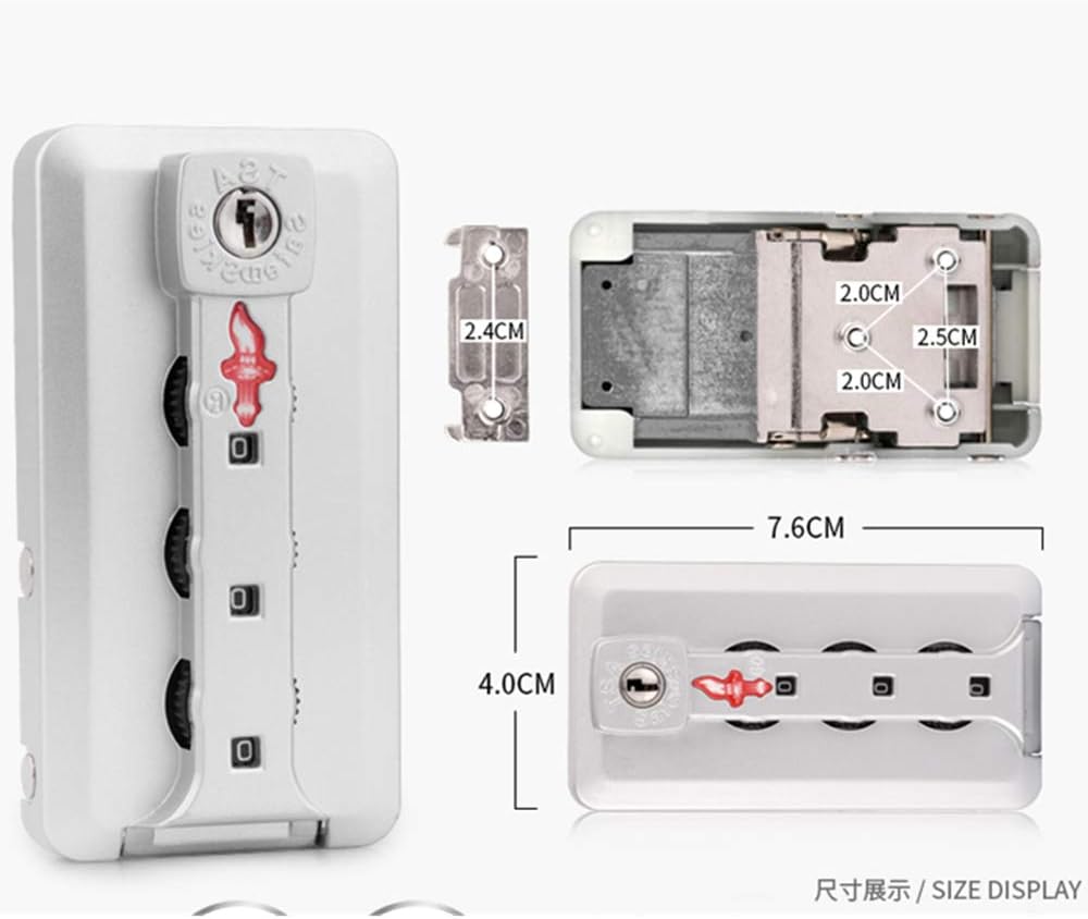 Suitcase Lock,Combination Lock, Set of A Pair K909#(DL) Type Silvery Password Lock Replacement suitcases/Luggage Lock for Suitcase Pull Rod Box Trunk Box DIY