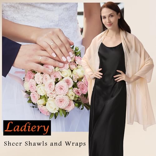 Ladiery Shawl for Women - Shawls and Wraps for Evening Dresses Chiffon Shawl and Formal Wedding Party and Gifts for Women2