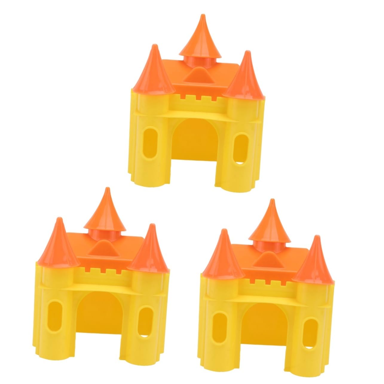 Ipetboom 3 Piezas Nido De Castillo De Hámster Jaula De Hámster Pequeñas Casas De Animales Casa para Hámster Juegos De Plastico Casa De Guinea Erizo Pequeña Mascota Modelado El Plastico