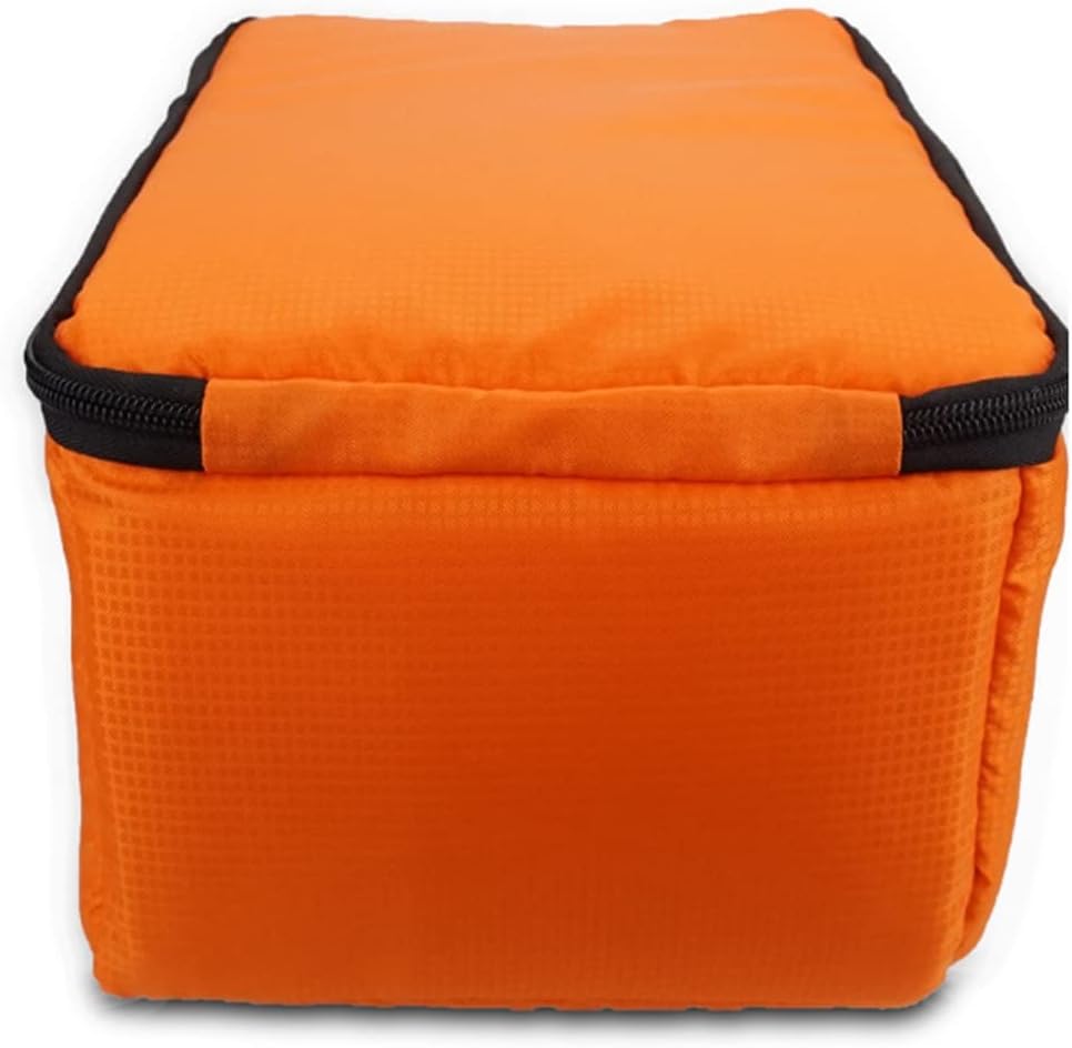 Camera Bag Multifunctional Professional SLR Camera Bag Retro Digital Backpack Lens Backpack(Orange)