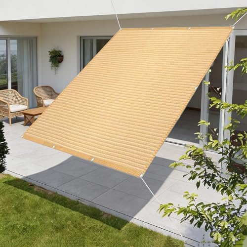 Voile d'ombrage 4x6 anti-UV 95% résistant avec œillets pour patio