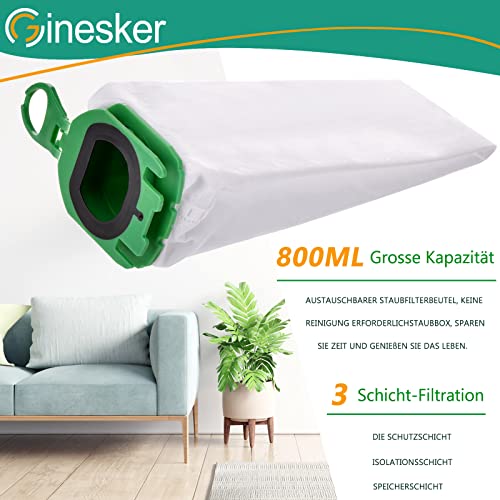 Staubsaugerbeutel für Vorwerk Kobold VB100 10 Stück Staubbeutel mit 2 Motorschutzfilter Filtertüten Ersatzteilzubehör Ersatz Beutel Zubehör für Vorwerk Kobold VB 100 FP100 FP 100 Akku-Staubsauger
