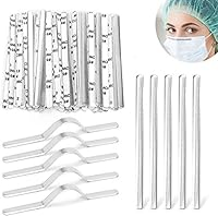 100 Stück Aluminiumstreifen Nasendraht, Nasenbrücke für Maske, 90 mm Metall flach Aluminiumdraht Nasenklammern Nasenbrückenhalterung DIY Draht zum Nähen Basteln Nase Brücke Clips