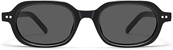 Retro Small Rectangle Sunglasses for Women Mens Trendy Rounded Square Sunnies AP3749
