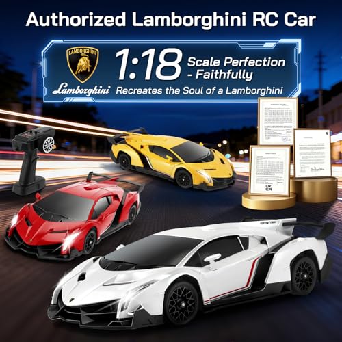 Voiture Télécommandée Drift Lamborghini Blanche, Cadeau Idéal Garçon Fille - 2