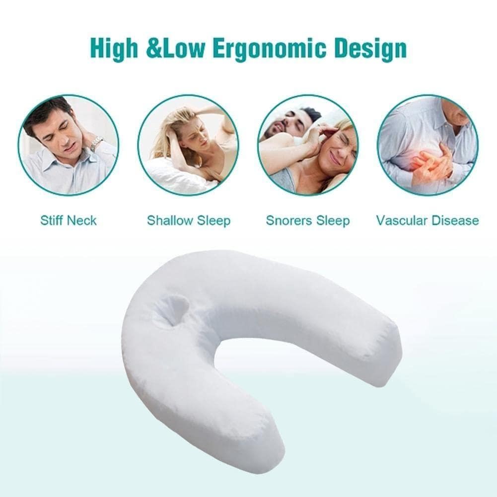 Oreiller de protection de la colonne vertébrale en forme de U pour dormir sur le côté, soutien de la taille, coussin de massage pour le corps, soins de santé et d'amélioration du