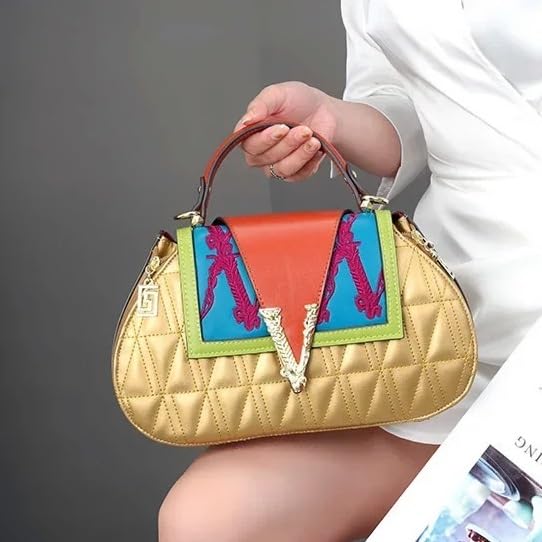 Ladies Leather Handbag Women's Bag Female Shoulder Bag Diamonds Crossbody Luxury Handbags Women Embroidery Bags3