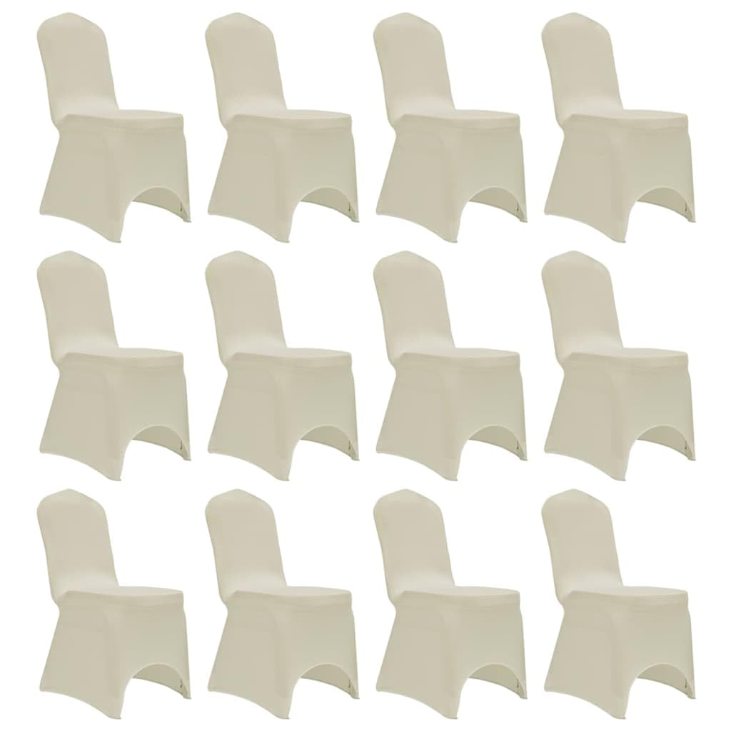 Juego de 12 fundas elásticas para sillas de hasta 100 cm de altura, antideslizantes y lavables, ideales para bodas, banquetes, eventos y decoración del comedor