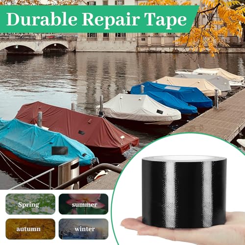 Image of Awning Repair Tape Heavy Duty Outdoor Repair Tape for Tarp, Boat Covers, Tent, Sail Tape, Tear Repair Patch Kit